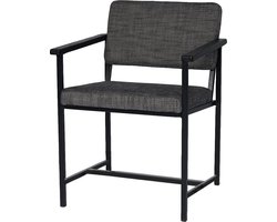 Lifestyle Home Collection - Atkinson - relaxstoel - Eetkamerstoel Armleuning - Antraciet