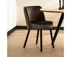 LifestyleFurn Eetkamerstoel - set van 2 - Shelbe - Bouclé - zandkleur