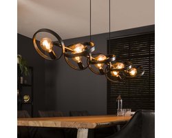 LifestyleFurn Hanglamp Homer - 8-lamps - Charchoal