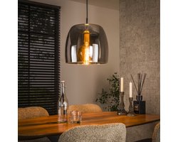 LifestyleFurn Hanglamp Rift - Smoke glas - 35cm