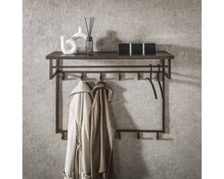 LifestyleFurn Kapstok Dishon Antiek Brass, Met 12 haken - Brons antiek
