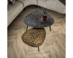 LifestyleFurn Organische Salontafel Renée - Driehoekig - Set van 2 stuks