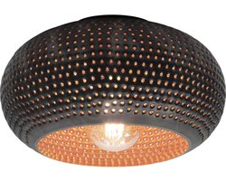 LifestyleFurn Plafondlamp Cecily - Metaal - Ø35cm - Zwart Bruin