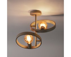 LifestyleFurn Plafondlamp Homer 2-lamps - Beige