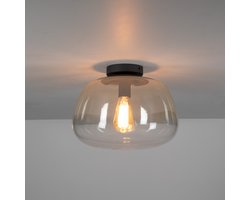 LifestyleFurn Plafondlamp Jarrod Amber glas