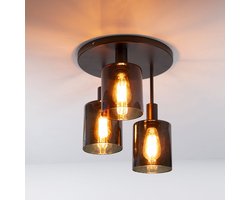 LifestyleFurn Plafondlamp Reema 3-lamps - Sienna Bruin