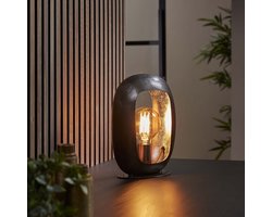 LifestyleFurn Tafellamp Arch Metaal, 30cm - Zwart Nikkel