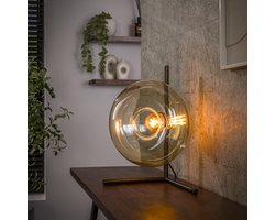 LifestyleFurn Tafellamp Montrell Amber glas