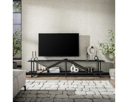 LifestyleFurn TV-meubel Jerrod - Liquid metal - 220cm
