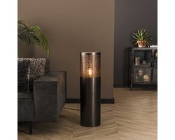 LifestyleFurn Vloerlamp Bryston 90cm hoog - Zwart Nikkel