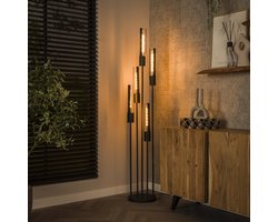 LifestyleFurn Vloerlamp Charnelle 5-lamps, Artic Black - Artic zwart