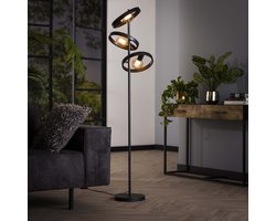 LifestyleFurn Vloerlamp Homer - 3-lamps - Charchoal