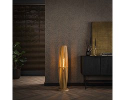 LifestyleFurn Vloerlamp Lori Mangohout, 1-lamps - Massief mango naturel - Japandi