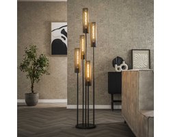 LifestyleFurn Vloerlamp Manda Artic Black, 5-lamps - Artic zwart