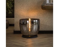 LifestyleFurn Vloerlamp Mikado Smoke glas, 41cm hoog