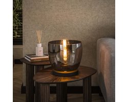 LifestyleFurn Vloerlamp/Tafellamp Mikado Smoke glas, 27cm hoog
