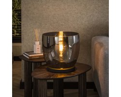 LifestyleFurn Vloerlamp/Tafellamp Mikado Smoke glas, 32cm hoog