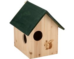 Lifetime Garden Eekhoorn Voederhuisje - Tuinaccessoires - Nestkast met 3 Openingen - Incl. Ophanghaak - 25x26x28 cm