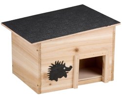 Lifetime Garden Egelhuis - Egelhuisje Waterdicht met Bodem - Egelhuisje met Inlooptunnel - Egelvoederhuis Hout FSC 100% - Compacte Schuilplaats 32×26×20 cm