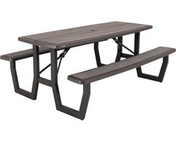 Lifetime picknicktafel Rough-Cut opvouwbaar bruin