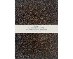 LIGA - Dash Placemat Rechthoek Set van 4 Stuks - Kurk - Beige -