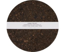 LIGA - Smoked Cork Placemat Onderzetter Ø 30 cm Large - Kurk - Zwart -