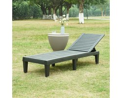 Ligbed Ateleta 172x58x73,5 cm zwart gestructureerd casa.pro