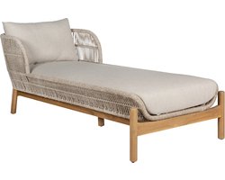 Ligbed Bruin/Beige - Acaciahout & Touw - 190x87x72,6 cm - Ligbed Terracina - House Nordic
