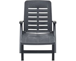 Ligbed | Loungebed | Ligstoel inklapbaar kunststof antraciet