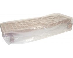 Ligbed overtrekhoes, 198 cm lang transparant, afdekhoes