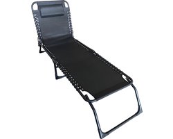 Ligbed Vita Bahia met kussen - zwart