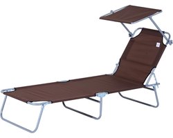 Ligbed - Zonnebed - Ligbedden tuinmeubelen - Ligbed tuin - Ligbedden - Tuinmeubelen - Bruin