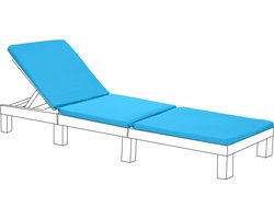 Ligbedkussens - Allibert Daytona Ligbed Vervangingskussen - Ligstoel Kussen - Tuinstoel Kussen - Zonnebed Kussen voor Tuin 198x66x5 cm