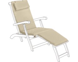 Ligbedkussens - Zonnebed Kussen voor Tuin - Buitenkussen voor Recliner - Waterbestendig zitkussen met hoofdsteun - Tuinkussens voor Ligbedden