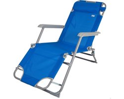 Liggende ligstoel Aktive Blauw 153 x 33 x 47 cm