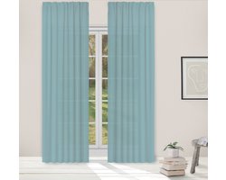 Light Guard - 1x Kant-en-Klaar Gordijn - Cloud Blue - Lichtdoorlatend - Lengte aanpasbaar - met haken - 140x280cm