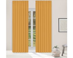 Light Guard - gordijn - Kant en klaar - verduisterend - Isolerend - Geluiddempend - 140x280cm - honey gold