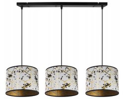Light-Home Werona – Hanglamp 3-lichts – Verstelbare hoogte – Grijze kappen met goud – Modern design
