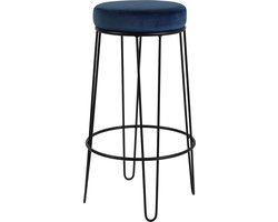 Light & Living Alice Barkruk - Blauw velvet/Goud - Ø41x73,5cm
