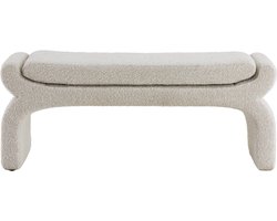 Light & Living Bankje Nafya Bouclé, 119cm - Beige
