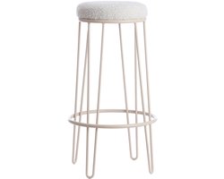 Light & Living - Barkruk ALICE - Ø14x73cm - Wit - Set van 2