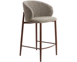 Light & Living - Barkruk ALUKO - 57x55x94 cm - Donkerbruin - Set van 2