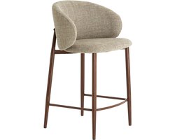 Light & Living - Barkruk ALUKO - 57x55x94cm - Bruin - Set van 2