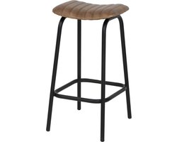 Light & Living Barkruk CARROW - Leer Bruin
