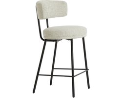 Light & Living - Barkruk HARVIE - 51x52.5x93 cm - Beige - Set van 2