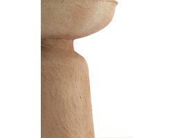 Light & Living bijzettafel BENISSA in beige papier-maché – Ø38x42 cm