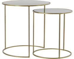 Light & Living - Bijzettafel EVATO - Ø50x52cm - Groen - Set van 2