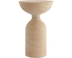 Light & Living bijzettafel MURLA beige papier-maché – Ø36x56 cm