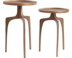 Light & Living Bijzettafel Pano - Brons - Ø41cm - Modern