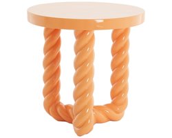 Light & Living Bijzettafel Vallejo - Lichtoranje - Ø46cm - Modern